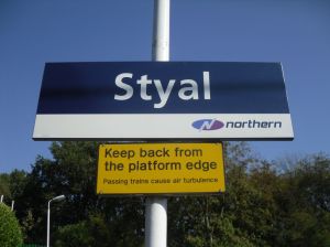 Photo of Styal station platform sign