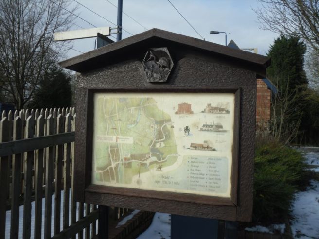 Photo of noticeboard next to Barlaston station