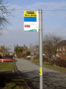 Photo of bus stop sign for Norton Bridge station