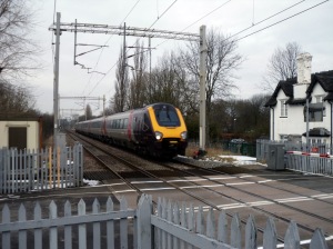 Photo of Cross Country Voyager at speed, approaching Wedgwood