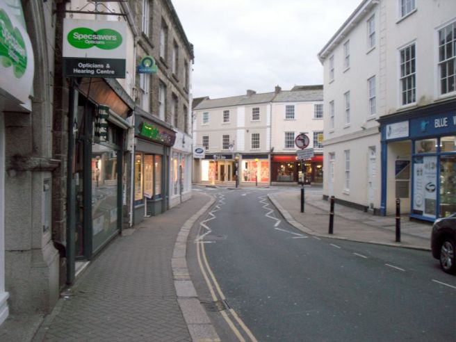 Truro street in the evening