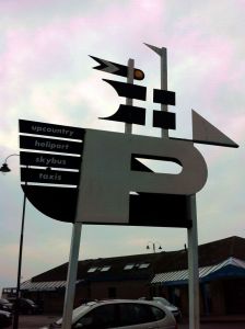 Sign for Penzance heliport