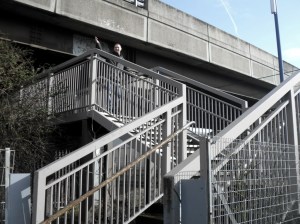 Ian on Angel Road steps