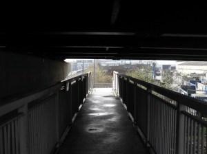 Angel Road station exit underpass