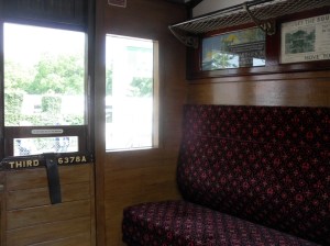Interior of Isle of Wight Steam Railway carriage