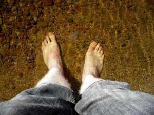 Feet in Loch Laidon