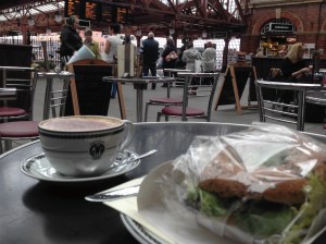 Coffee and Bagel at Moor Street