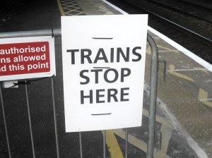 TRAINS STOP HERE